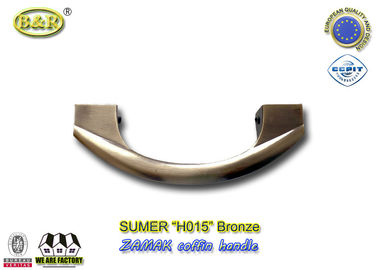 17.5*6.5cm Größe polierter und überzogener Metallsarg z Zamak behandelt Qualitätsantiken-Bronzefarbe H015 Italien
