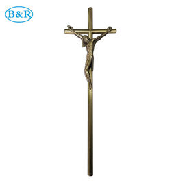 Sortieren Sie Kreuz 52×16 cm Zamak und Kruzifix-Hinweis keine Verzierungen des Sarg-D078