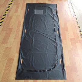 Schwarze QuerMD01 Luxusleichensäcke mit 6 Griffen für Leichen 220 * 100 cm