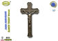 Kreuz und Kruzifix Croix mit Jesus in der Antikenbronzefarbe-zamak Sargdekoration Zamac 40*16cm D026A