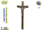 Erwachsenes Zink-Sarg-Kreuz und Art 44*17.5cm zamak Kruzifixantikenbronzefarbe der Sarg-Dekorations-D052 europäische