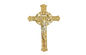 Goldene Plastikfarbbegräbnis- Kreuz und -kruzifix DP007 30cm*17cm plasticos crucifijos y cristos