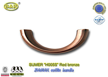 Metallsarg Hinweises behandelt kein H005S Maß-19×7cm Zamak Farbrote Bronzemond-Form