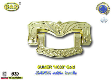 Größe Hinweises H008 Gold19 x 11 cm-Schatullen-Griffe, Zink-Legierungs-Sarg-Zusätze