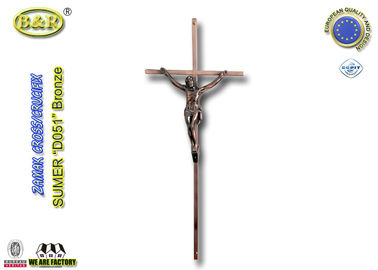 Verzinken Sie Qualitäts-Bronzefarbe Legierung Quer-zamak Kruzifix/coffin-Dekoration D051 Italien