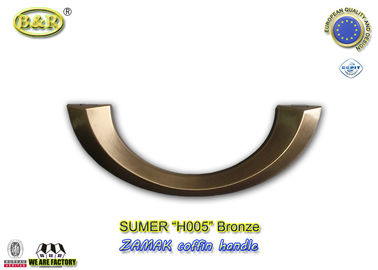 Antiker Bronze H005 Metallsarg behandelt Italien-Zink-Legierungs-Halbmondformalte Bronzefarbe
