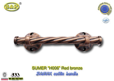 Polier-Zamak-Metallsarg behandelt rote Bronzefarbeh006 größe 25,5 x 6,5 cm