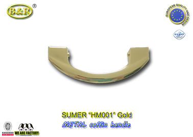 Goldfarbschatullendes griffs der 17 x 6.5cm Metallsarg-Griff-HM001 europäische Art und Entwurf