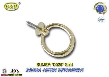 zamak Ring mit Schraube für Schraube Metalldia.4cm der Sargdekoration D025 Goldfarb
