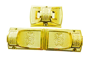 Goldene Farbschatullen-Hardware C008/Ecken-Sarg-Zusätze mit Stahlstange