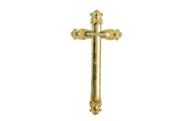 Goldenes Farbkreuz und Kruzifix-Begräbnis- Dekoration DP021