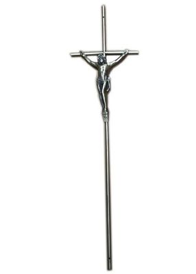 Qualität  Size 64.5×17cm Funeral Articles D064  / Iron Coffin Crucifix With Zamak Jesus usine