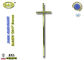 Antikes Messing- Gold-Farbe-zamak Kruzifixkreuz, Sargdeckel-Dekorationsgröße der Sargbeschläge D017 Metall:  57 x 16,5 cm
